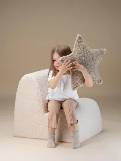 Hot Wigiwama Fauteuil en peluche pour enfant Cloud Peluche blanc cassé