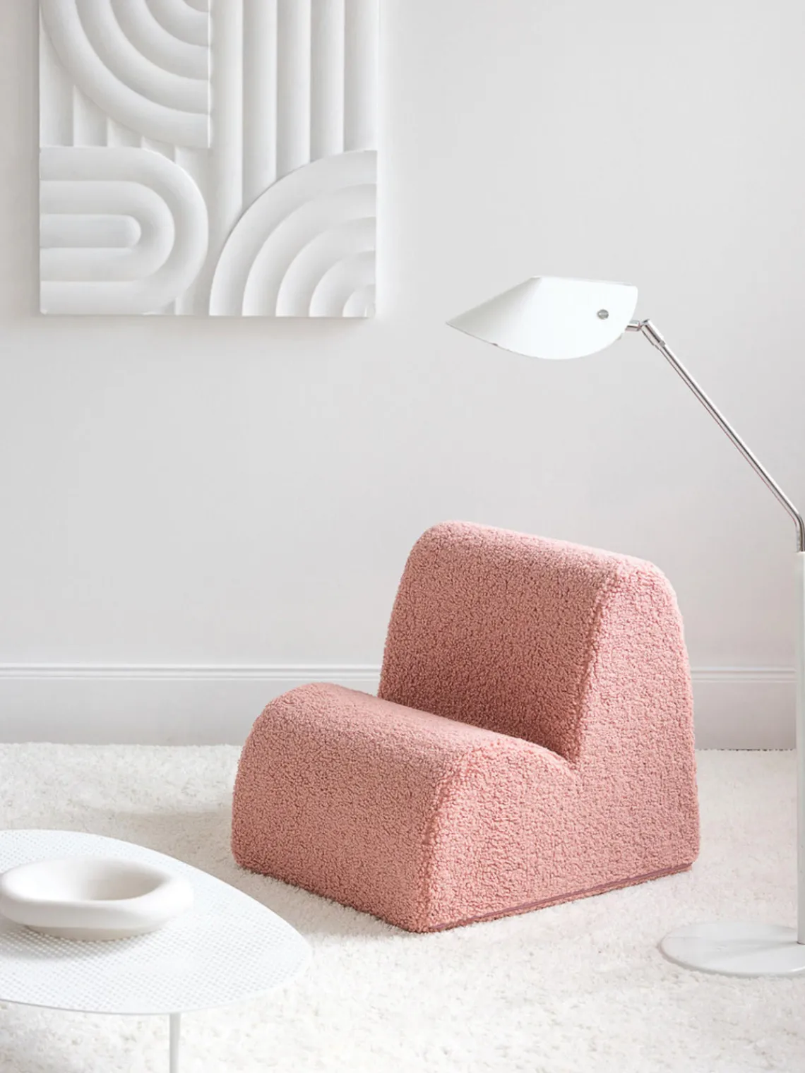 Best Wigiwama Fauteuil en peluche pour enfant Cloud Peluche rose pâle