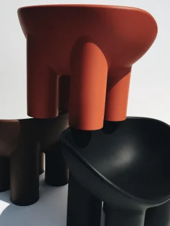 Online Driade Fauteuil lounge en plastique Roly Poly Noir