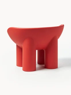 Online Driade Fauteuil lounge en plastique Roly Poly Rouge corail