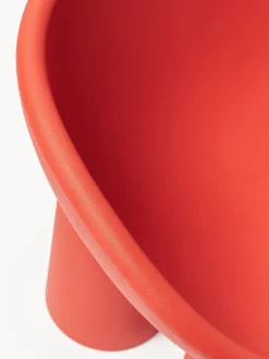 Online Driade Fauteuil lounge en plastique Roly Poly Rouge corail