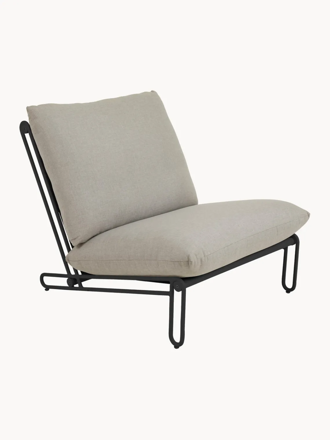 Hot Brafab Fauteuil modulable Blixt Tissu grège, structure noir