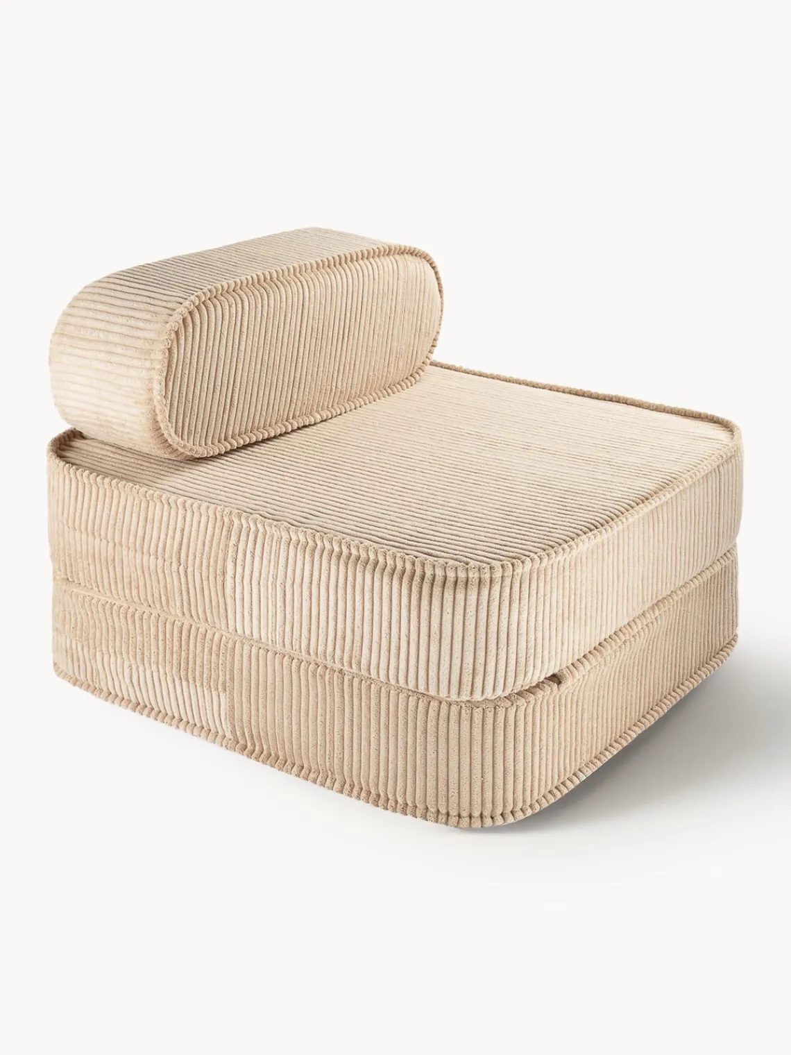 Discount Wigiwama Fauteuil pliant en velours côtelé pour enfant Sugar Velours côtelé beige
