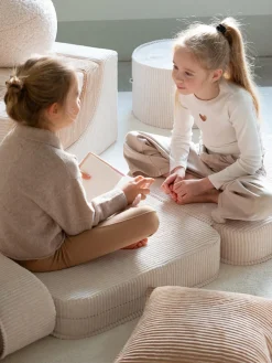 Fashion Wigiwama Fauteuil pliant en velours côtelé pour enfant Sugar Velours côtelé blanc