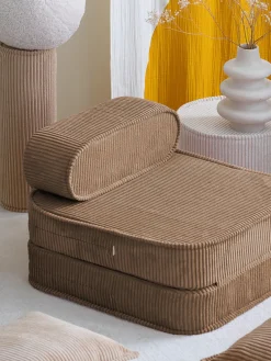Sale Wigiwama Fauteuil pliant en velours côtelé pour enfant Sugar Velours côtelé brun clair