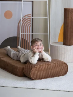 Sale Wigiwama Fauteuil pliant en velours côtelé pour enfant Sugar Velours côtelé brun clair