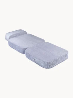 Hot Wigiwama Fauteuil pliant en velours côtelé pour enfant Sugar Velours côtelé gris-bleu