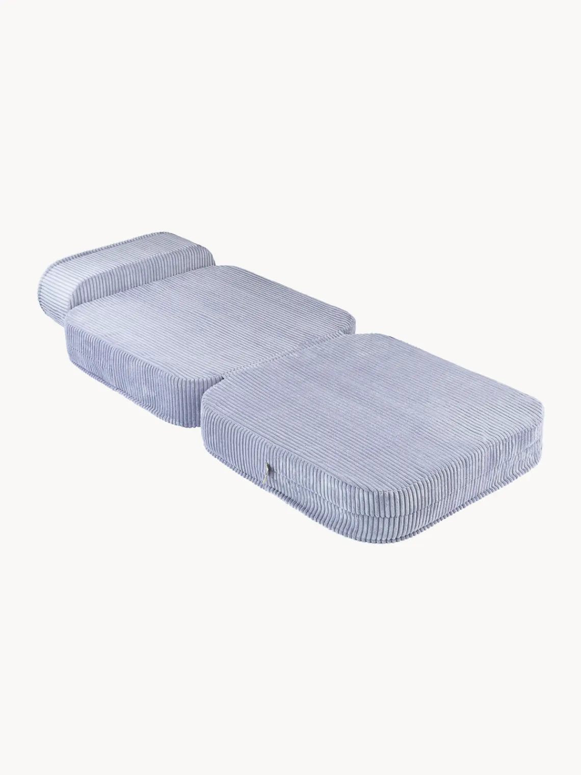 Hot Wigiwama Fauteuil pliant en velours côtelé pour enfant Sugar Velours côtelé gris-bleu
