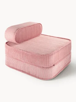 New Wigiwama Fauteuil pliant en velours côtelé pour enfant Sugar Velours côtelé vieux rose