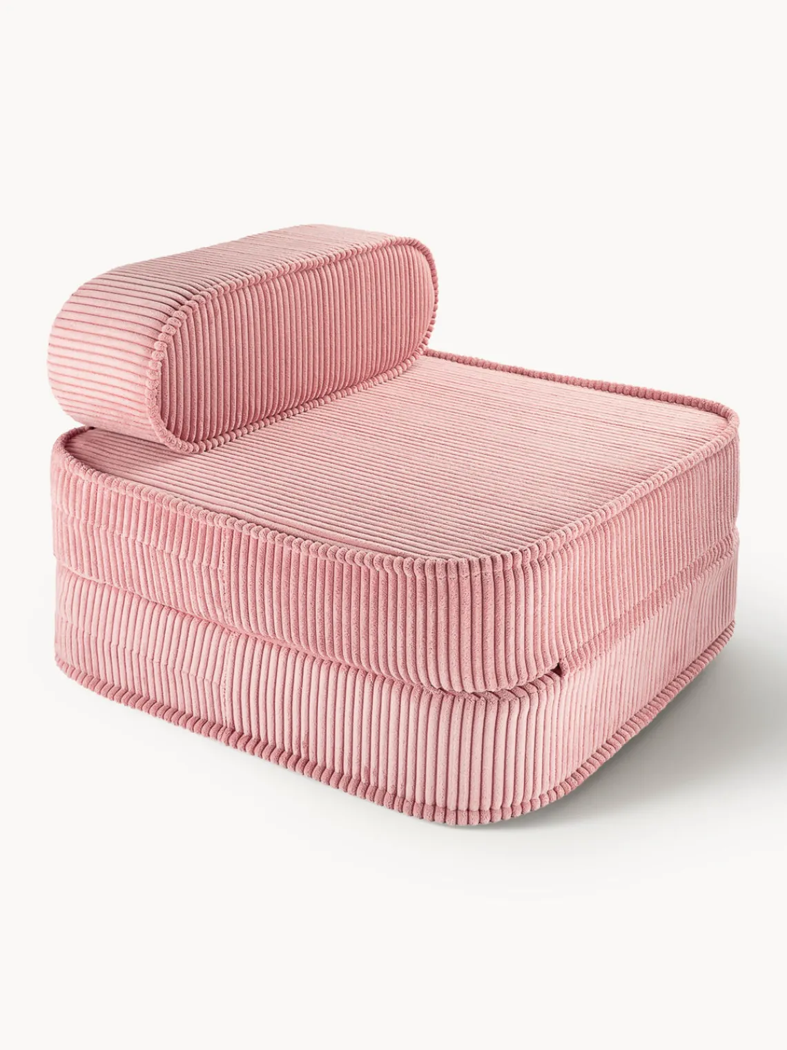 New Wigiwama Fauteuil pliant en velours côtelé pour enfant Sugar Velours côtelé vieux rose