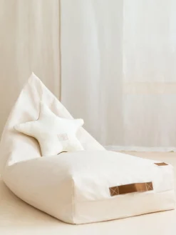 Outlet Nobodinoz Fauteuil poire en coton Oasis Blanc cassé