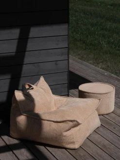 Clearance Wigiwama Fauteuil poire en velours côtelé pour enfant Sugar Velours côtelé beige