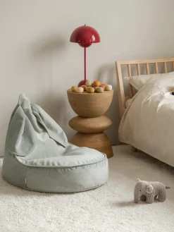 Outlet Wigiwama Fauteuil poire en velours Bunny Velours vert menthe
