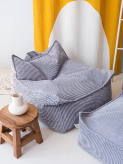 Discount Wigiwama Fauteuil poire pour enfant en velours côtelé Sugar Velours côtelé lavande