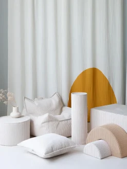 Sale Wigiwama Fauteuil poire pour enfants en velours côtelé Sugar Velours côtelé blanc