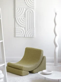 Sale Wigiwama Fauteuil pour enfant en peluche fait main Moon Teddy vert clair
