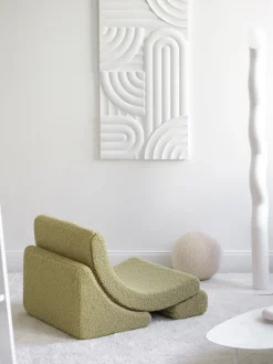 Sale Wigiwama Fauteuil pour enfant en peluche fait main Moon Teddy vert clair
