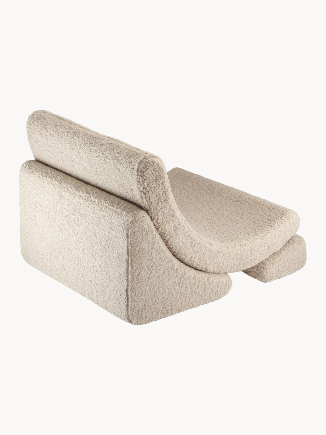 New Wigiwama Fauteuil pour enfant en peluche fait main Moon Peluche beige clair