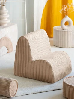 Discount Wigiwama Fauteuil pour enfant en velours côtelé Cloud Velours côtelé beige