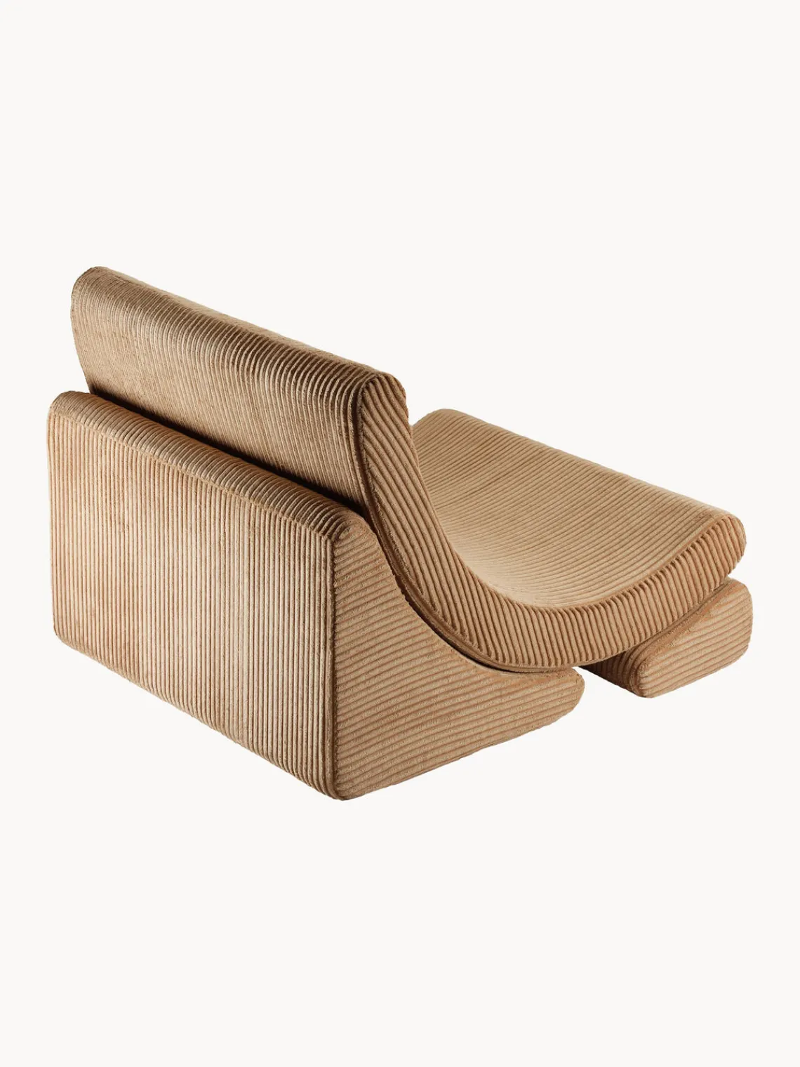 Hot Wigiwama Fauteuil pour enfant en velours côtelé fait main Moon Velours côtelé brun clair
