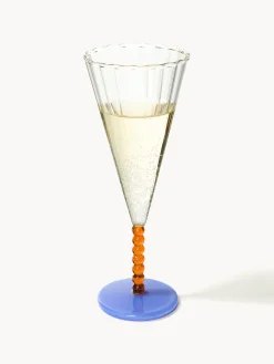 Fashion &k Amsterdam Flûtes à champagne artisanales Perle, 2 pièces