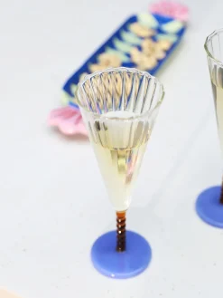 Fashion &k Amsterdam Flûtes à champagne artisanales Perle, 2 pièces