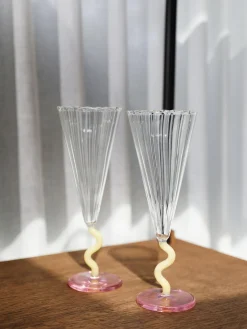 Discount &k Amsterdam Flûtes à champagne artisanales Curve, 2 pièces