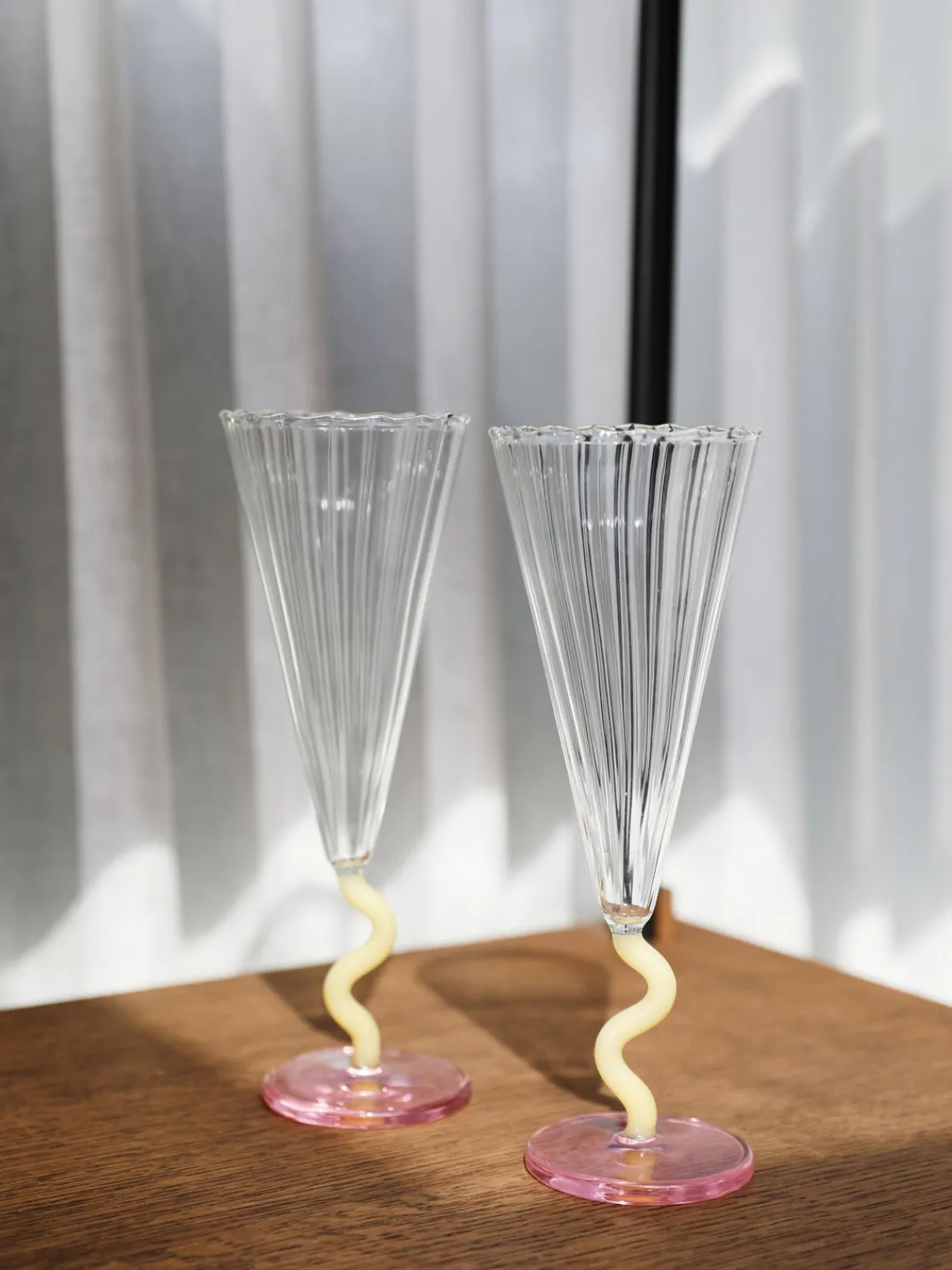 Discount &k Amsterdam Flûtes à champagne artisanales Curve, 2 pièces