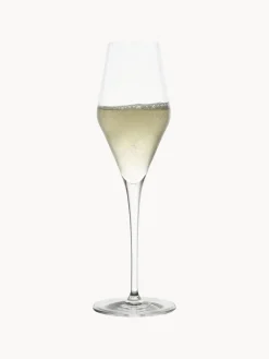 New Stölzle Lausitz Flûtes à champagne en cristal Quatrophil, 6 pièces