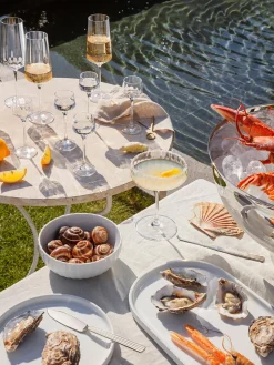 Discount GEORG JENSEN Flûtes à champagne en cristal strié Bernadotte, 6 pièces