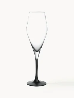 Fashion Villeroy & Boch Flûtes à champagne en cristal Manufacture Rock, 4 pièces Transparent, noir