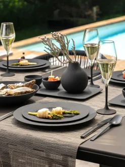 Fashion Villeroy & Boch Flûtes à champagne en cristal Manufacture Rock, 4 pièces Transparent, noir