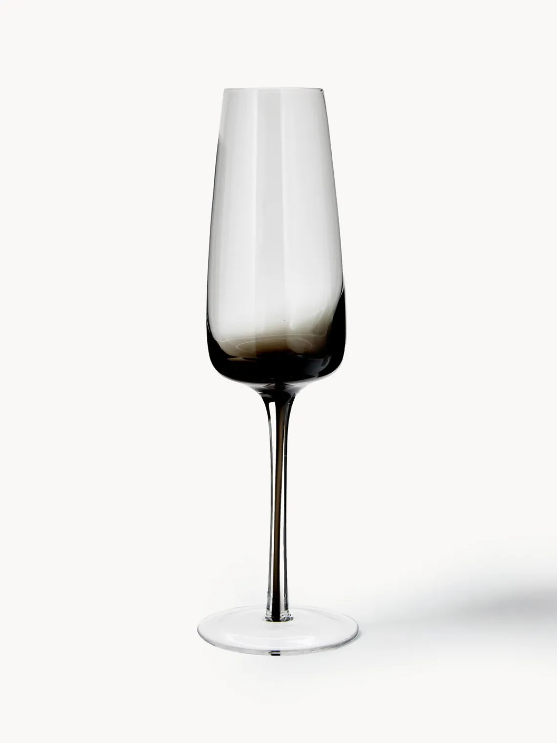 Outlet Broste Copenhagen Flûtes à champagne soufflés bouche Smoke, 4 pièces