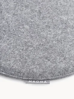New Magma Galettes de chaise rondes en feutre Avaro, 4 pièces Gris