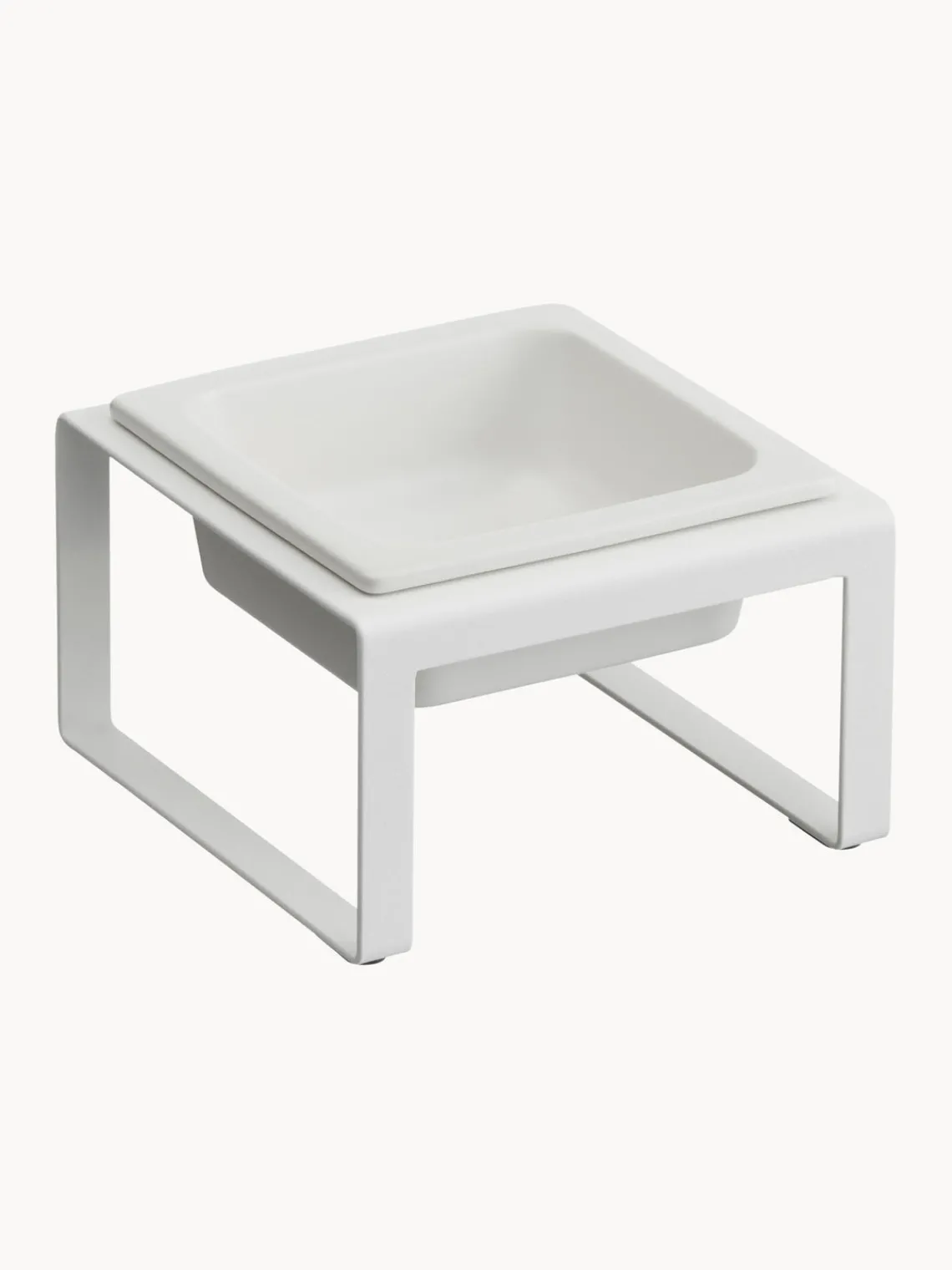 Outlet Yamazaki Gamelle pour animaux domestiques avec support Tower Blanc