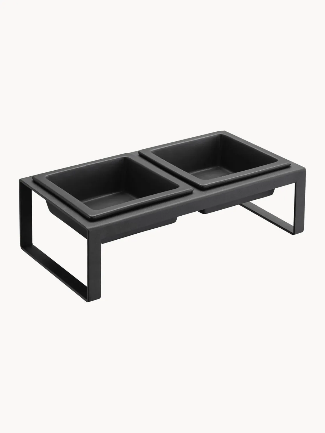 Outlet Yamazaki Gamelles pour animaux domestiques avec support Tower Noir