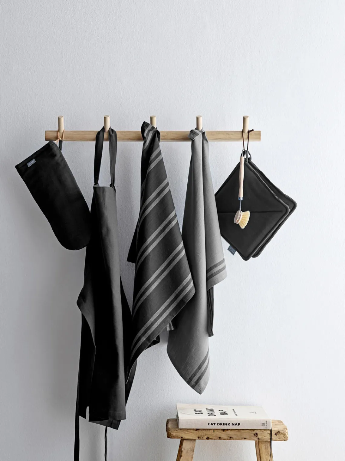 Fashion Södahl Gants de cuisine Soft Kitchen, 2 élém. Noir