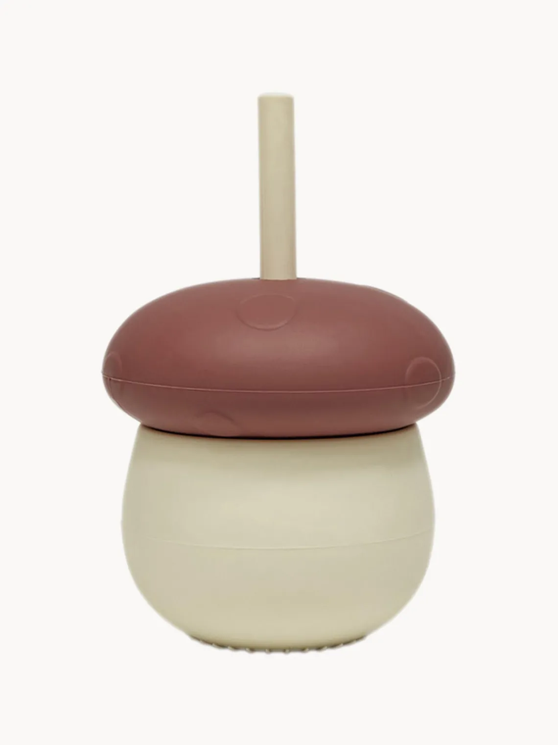 Discount Oyoy Living Design Gobelet avec paille pour enfants Mushroom Beige clair, lie de vin
