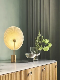 Discount Gejst Grande lampe à poser LED mobile Liris, intensité lumineuse variable Blanc, doré