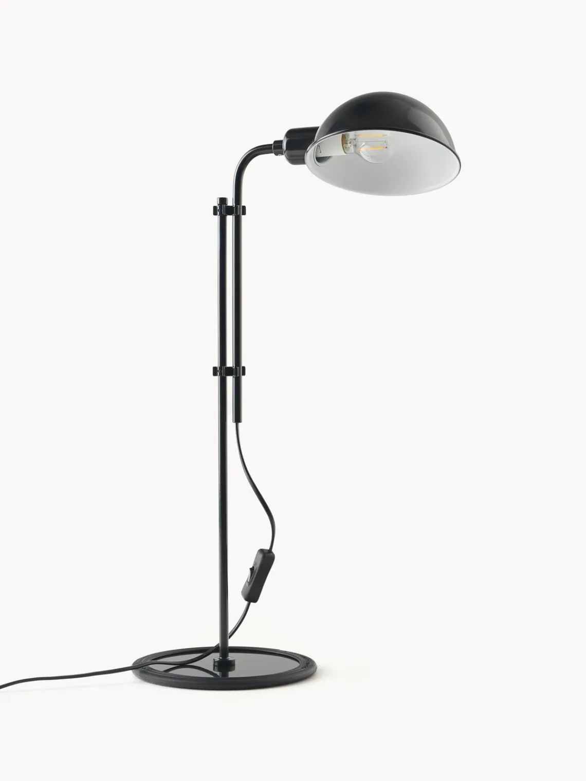 Discount Marset Grande lampe de bureau orientable Funiculí Noir, haute brillance