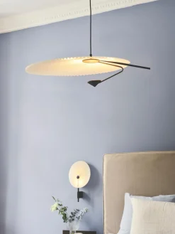 Clearance Gejst Grande suspension LED Liris, intensité lumineuse variable Blanc, noir