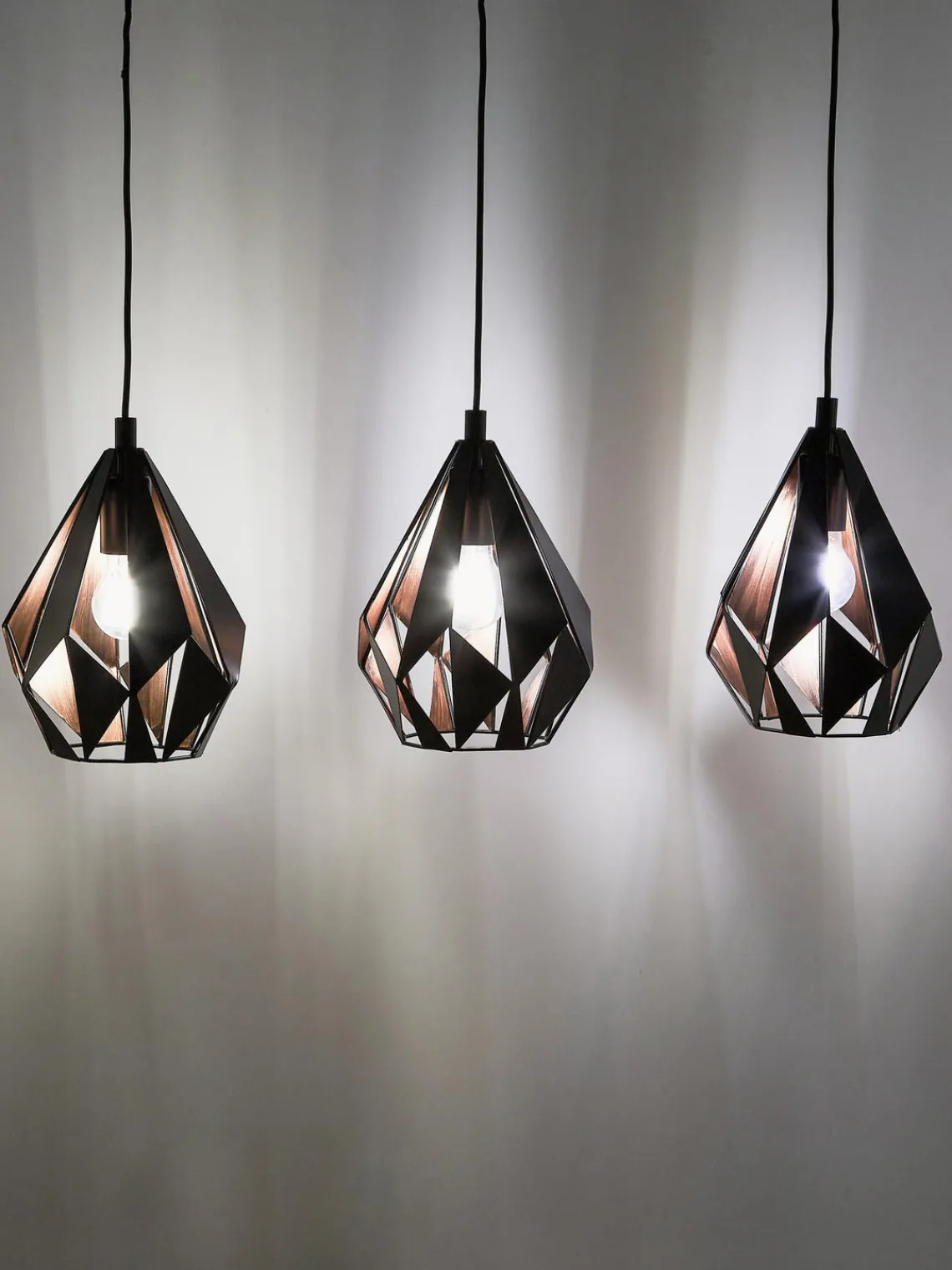 Fashion EGLO Grande suspension métal 3 lampes Carlton
