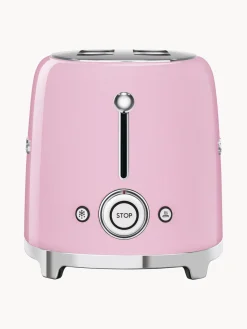 Sale Smeg Grille-pain 2 tranches 50's Style Rose, haute brillance
