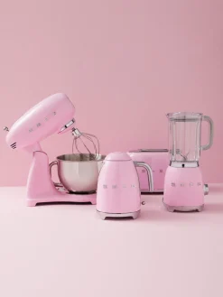 Sale Smeg Grille-pain 2 tranches 50's Style Rose, haute brillance