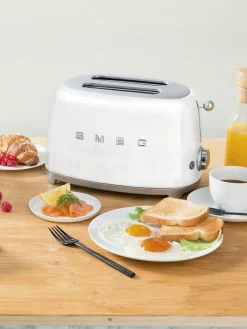Online Smeg Grille-pain 2 tranches 50's Style Blanc, haute brillance