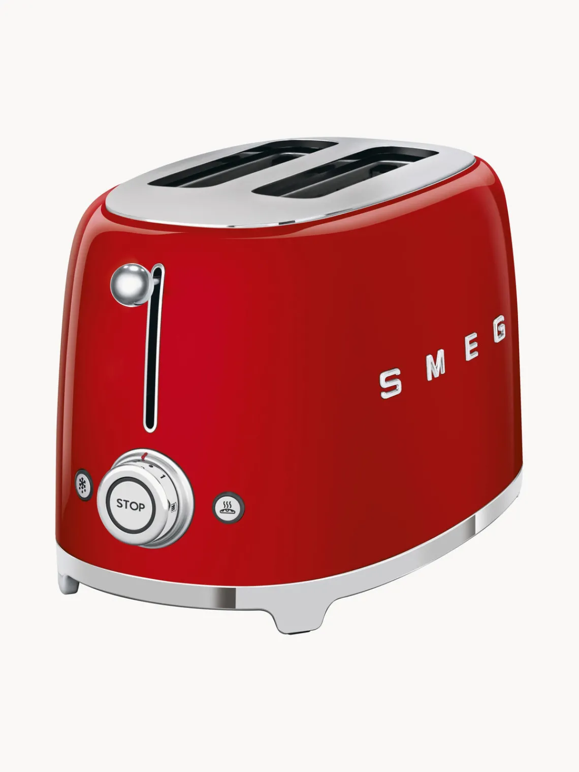 Sale Smeg Grille-pain 2 tranches 50's Style Rouge, haute brillance