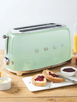 Discount Smeg Grille-pain 4 tranches 50's Style Vert menthe, haute brillance