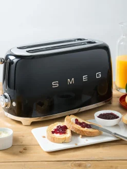 Online Smeg Grille-pain 4 tranches 50's Style Noir, haute brillance