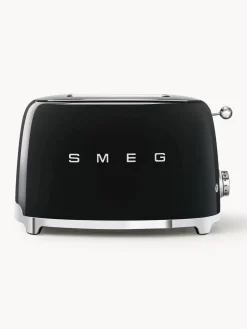 Hot Smeg Grille-pain 2 tranches 50's Style Noir, haute brillance