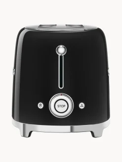 Hot Smeg Grille-pain 2 tranches 50's Style Noir, haute brillance